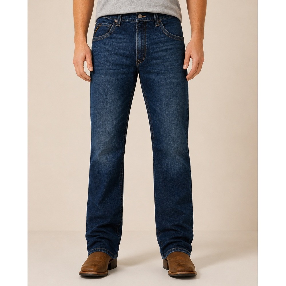 Ariat Rebar M5 DuraStretch Jeans Mens 40x30 Straight Leg Workwear Cobalt